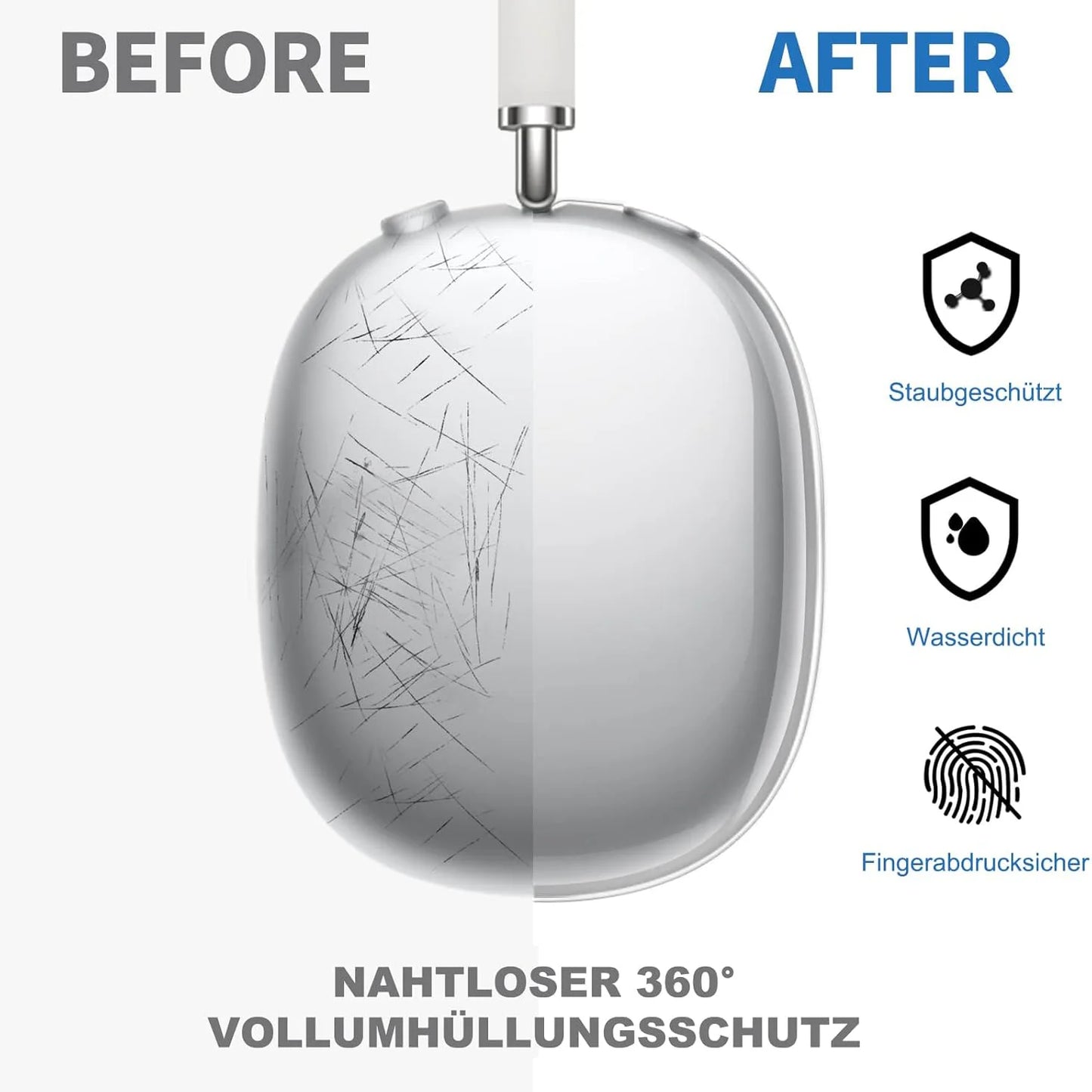 AirPods Max Schutzhülle Transparent
