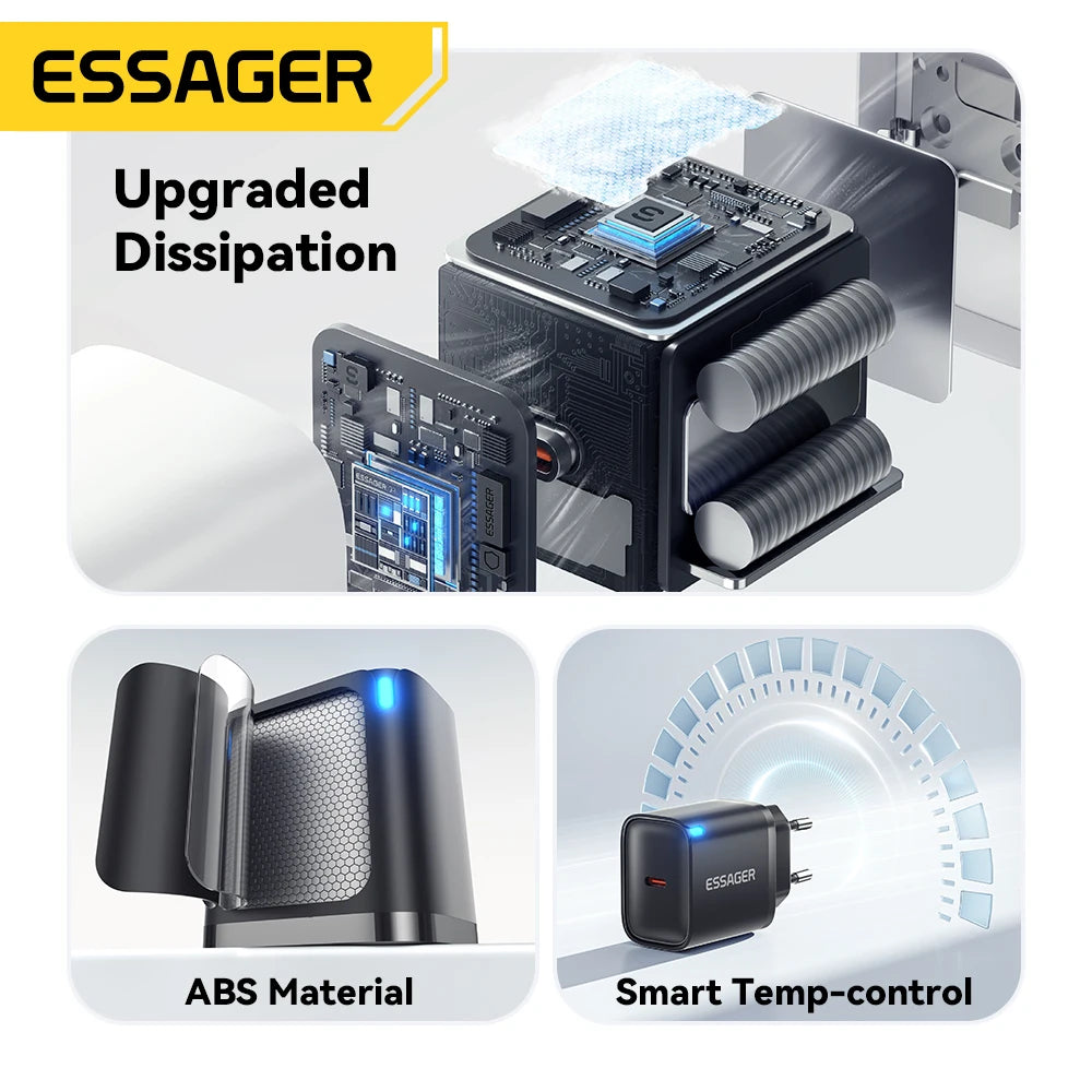 Essager Mini 30W USB-C Ladegerät (PD & QC3.0)