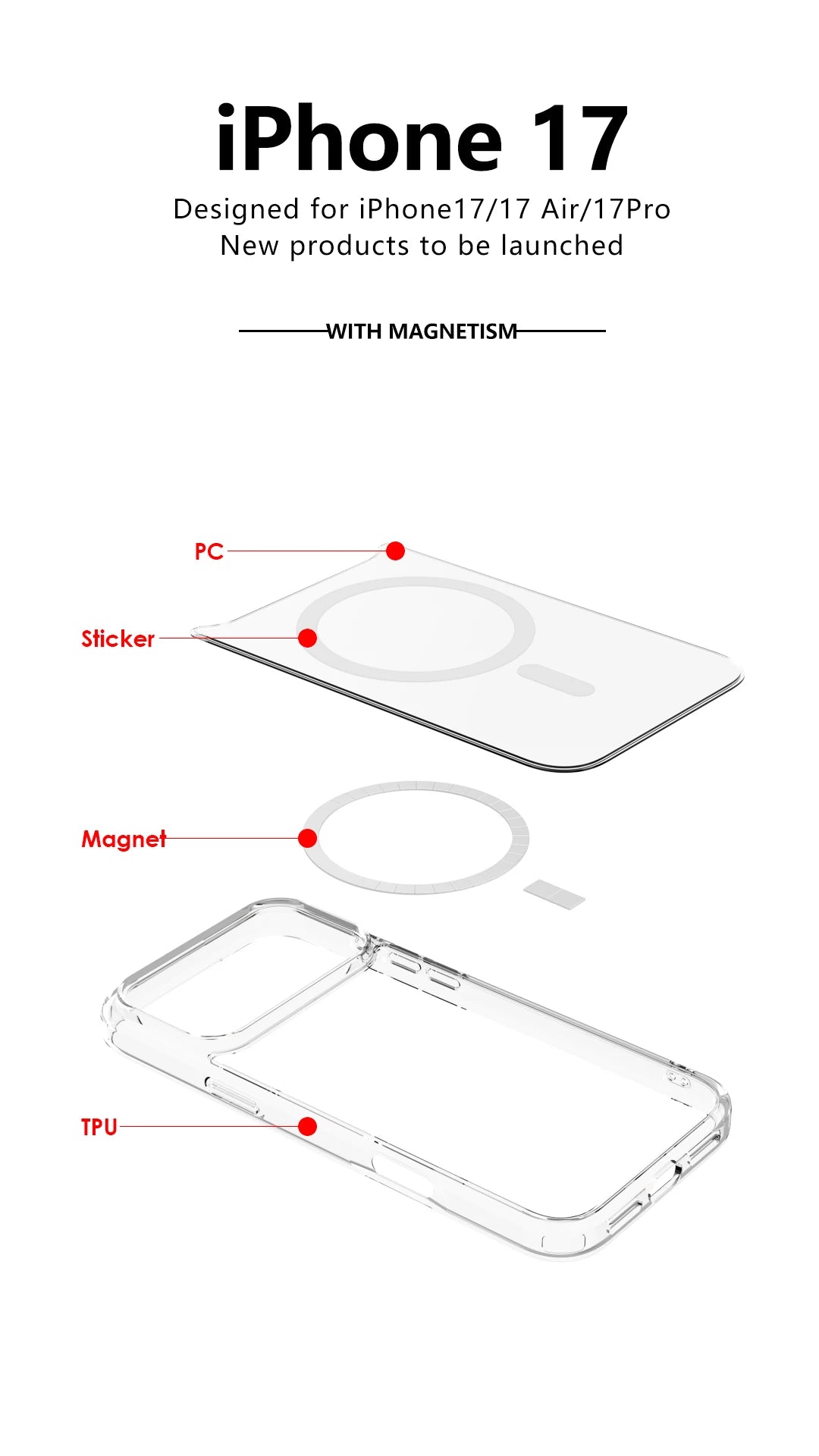 iPhone Air MagSafe Transparent Schutzhülle