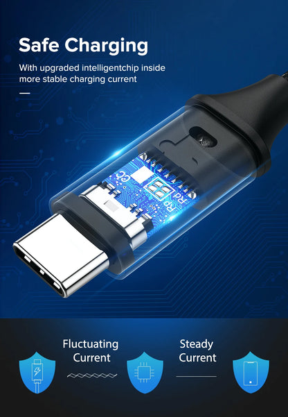 UGREEN USB-C 100W PD Schnellladekabel – Aluminium Stecker, Nylon geflochten