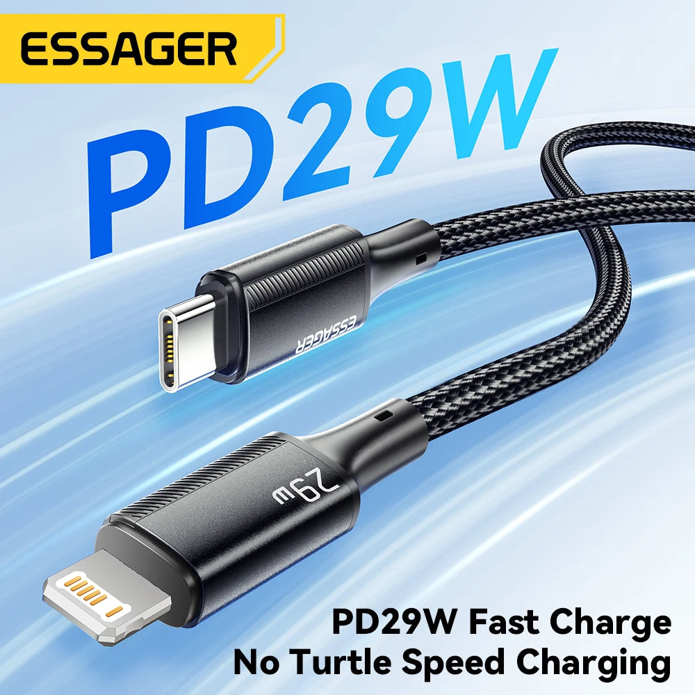 Essager USB-C zu Lightning Kabel Schwarz