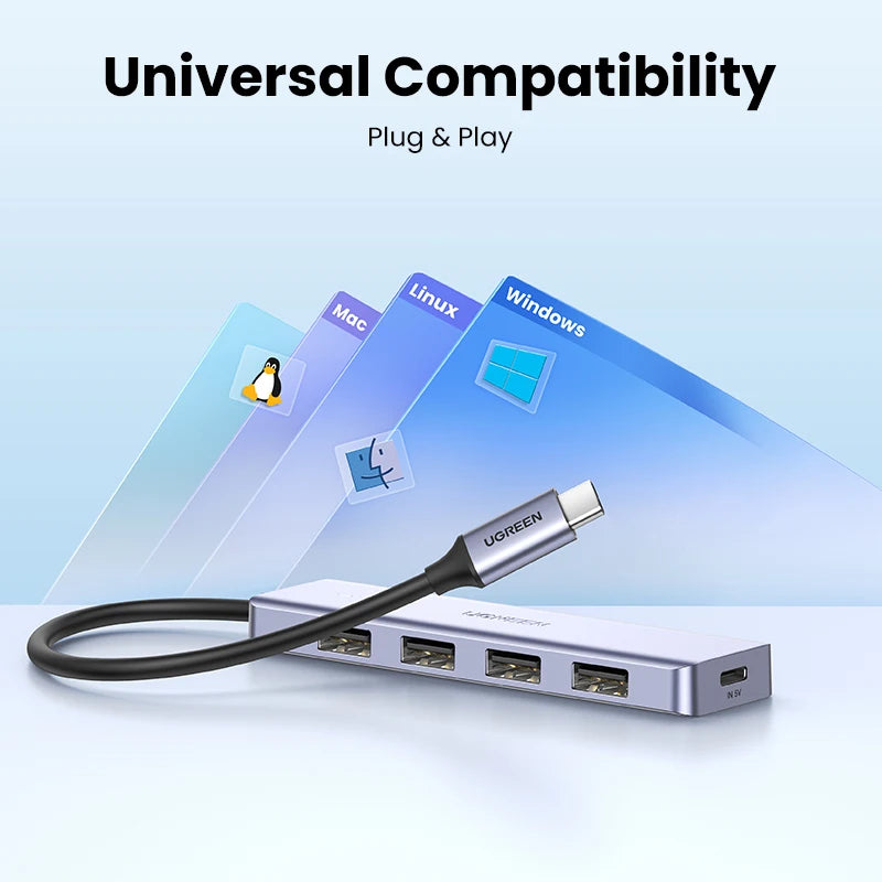 UGREEN USB-C zu 4-Port USB-A 3.0 Hub