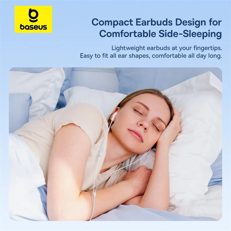 Baseus In-Ear Kopfhörer mit 3,5 AUX Anschluss