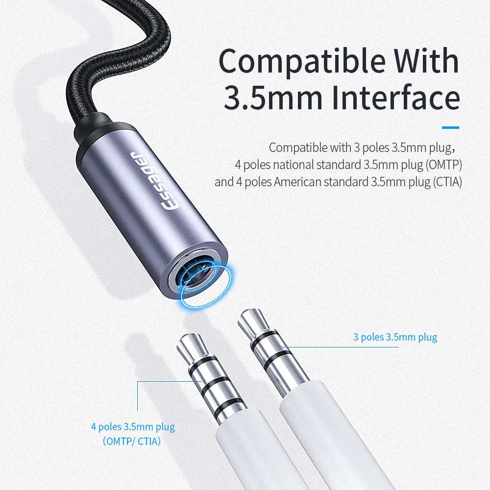 Essager USB-C auf 3,5 mm AUX Adapter