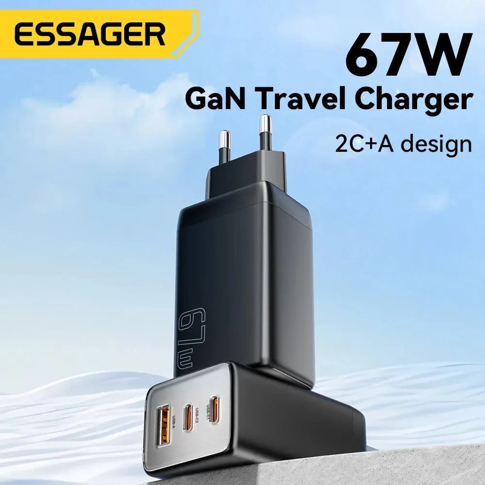 Essager 67W GaN Schnellladegerät (USB-C + USB-A)