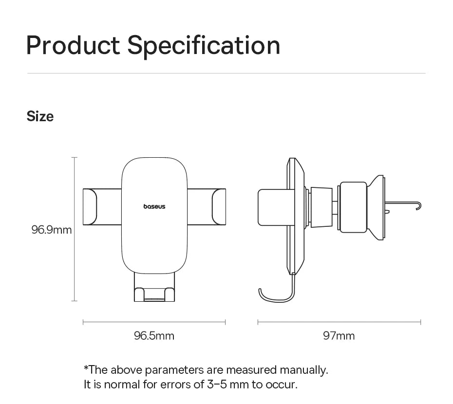 Baseus Metall Auto-Halterung Geräusch dämmend