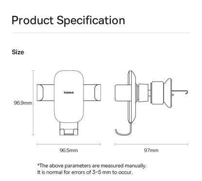 Baseus Metall Auto-Halterung Geräusch dämmend