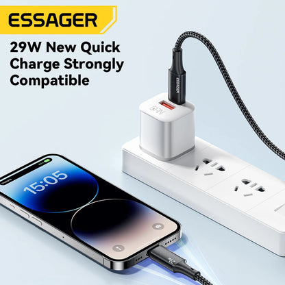 Essager USB-C zu Lightning Kabel Schwarz